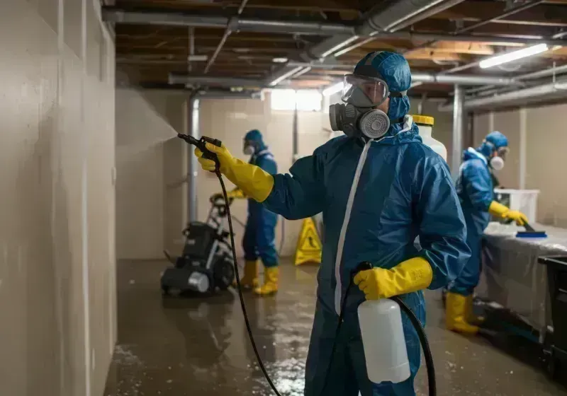 Basement Sanitization and Antimicrobial Treatment process in West Hartford, CT