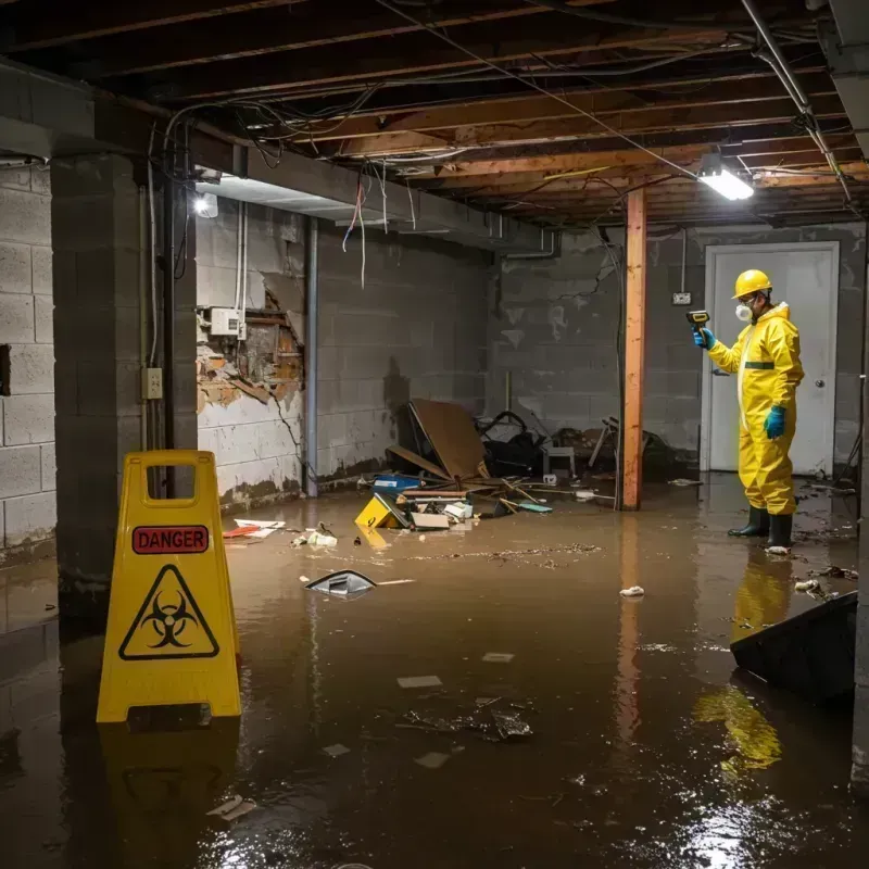 Flooded Basement Electrical Hazard in West Hartford, CT Property