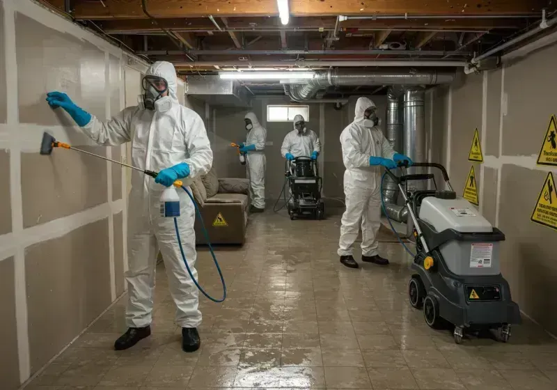 Basement Moisture Removal and Structural Drying process in West Hartford, CT